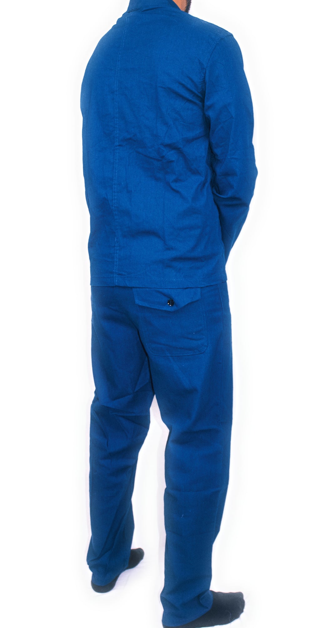 Ensemble bleu de travail vintage, coupe unisexe, King Blue