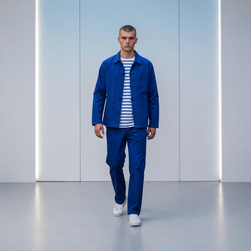 Ensemble Bleu de Chine Shanghai – Veste & Pantalon Unisexe